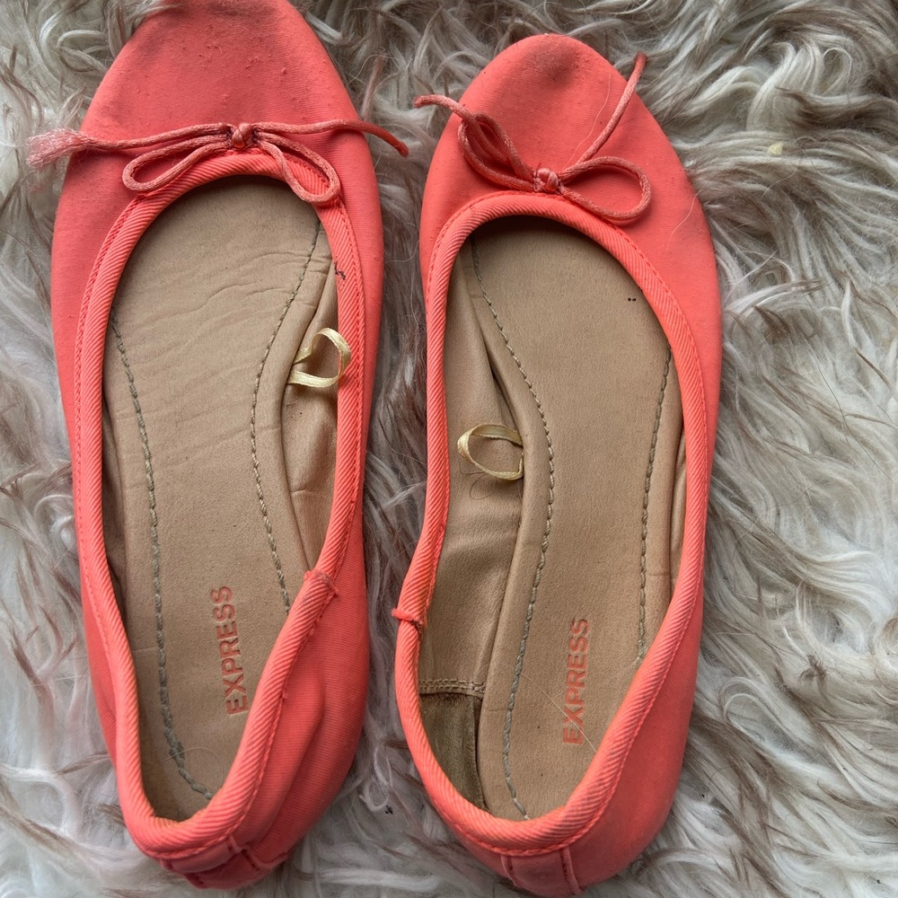 Express Coral Ballet Flats